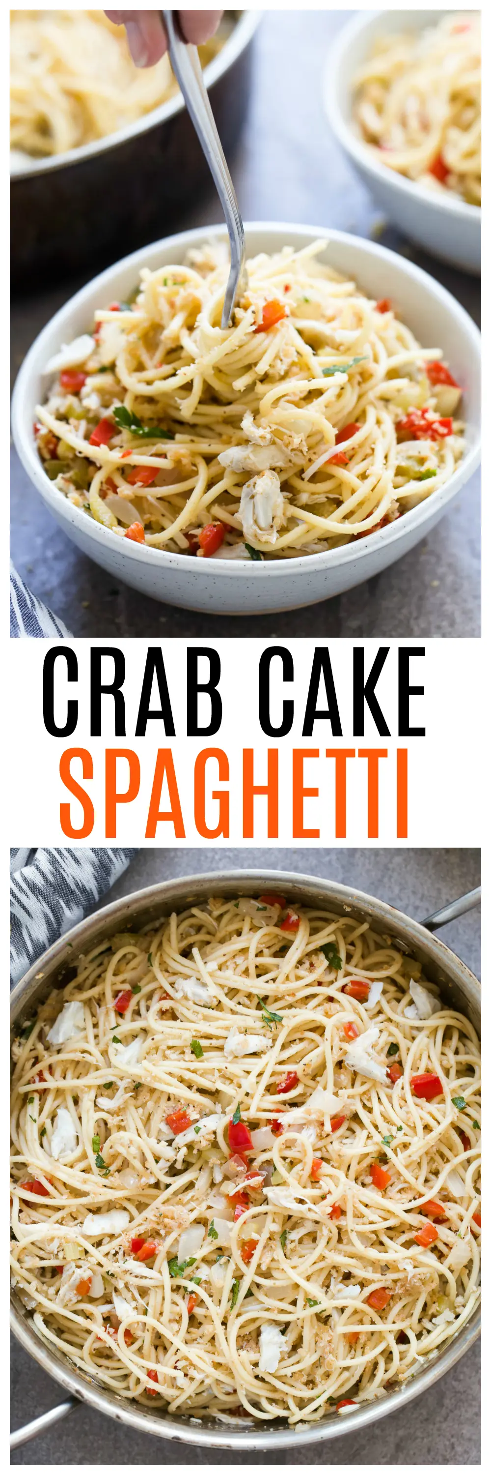 Crab Cake Spaghetti