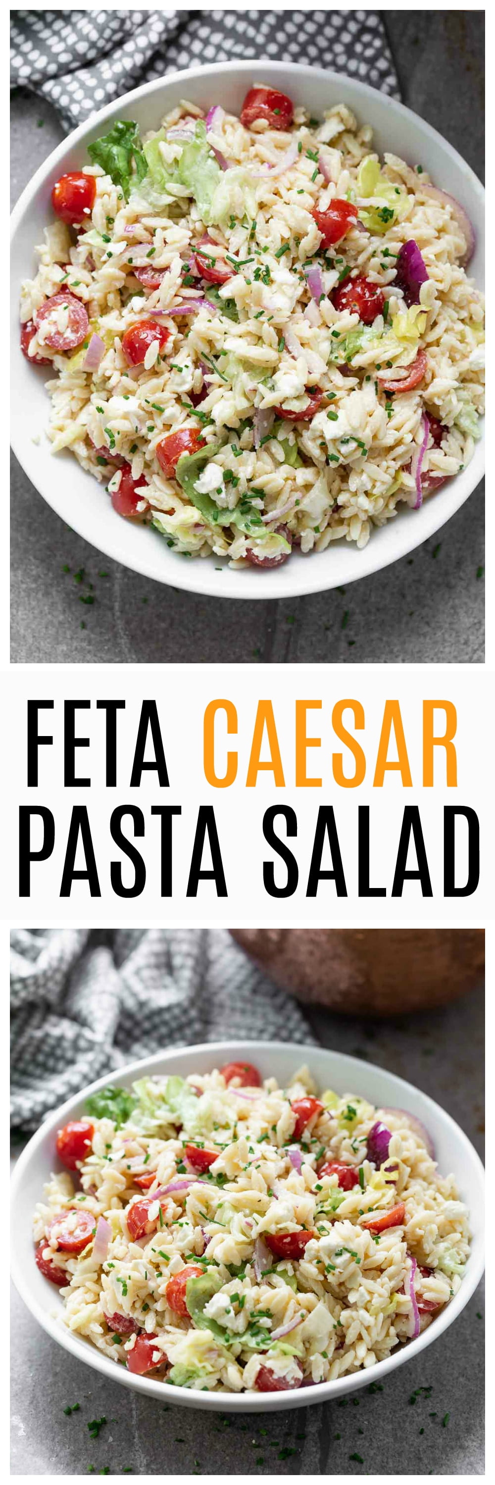 Feta Caesar Pasta Salad