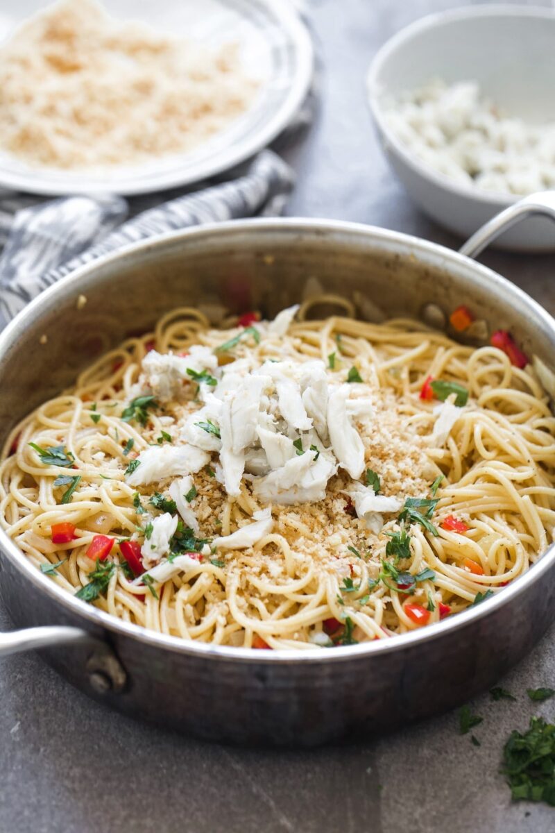 Crab Cake Spaghetti Cooking for Keeps