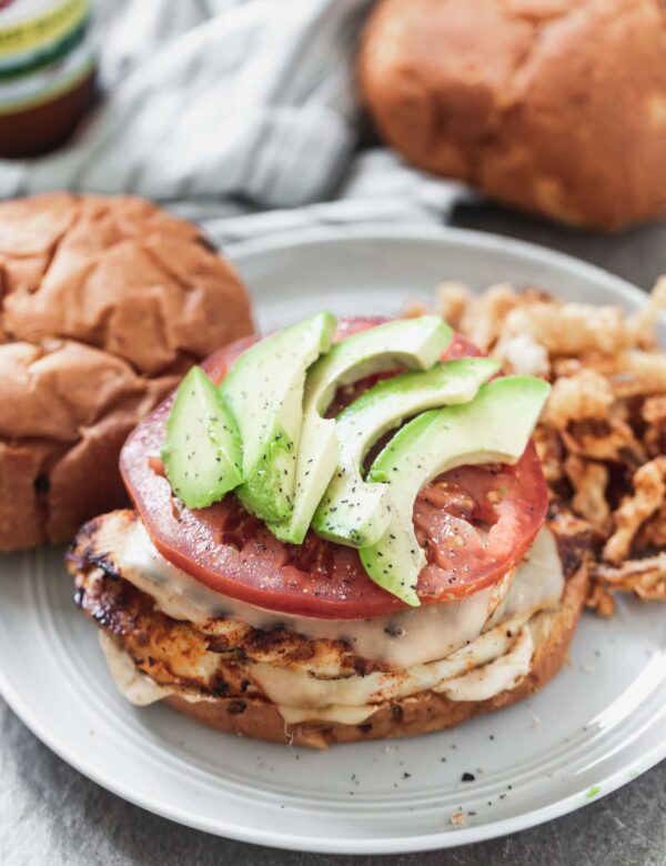 Blackened Chicken Sandwiches with Chipotle Mayo and Gouda