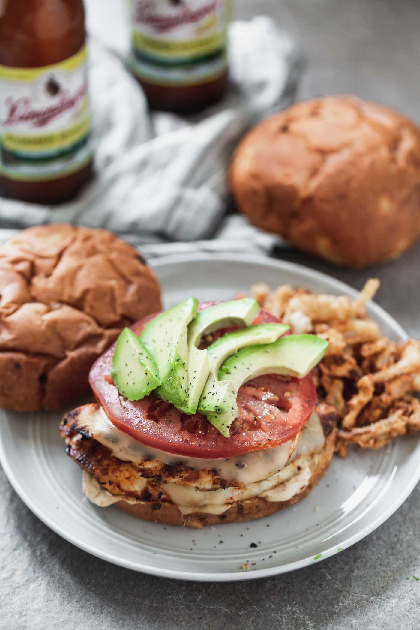 Blackened Chicken Sandwiches with Chipotle Mayo and Gouda