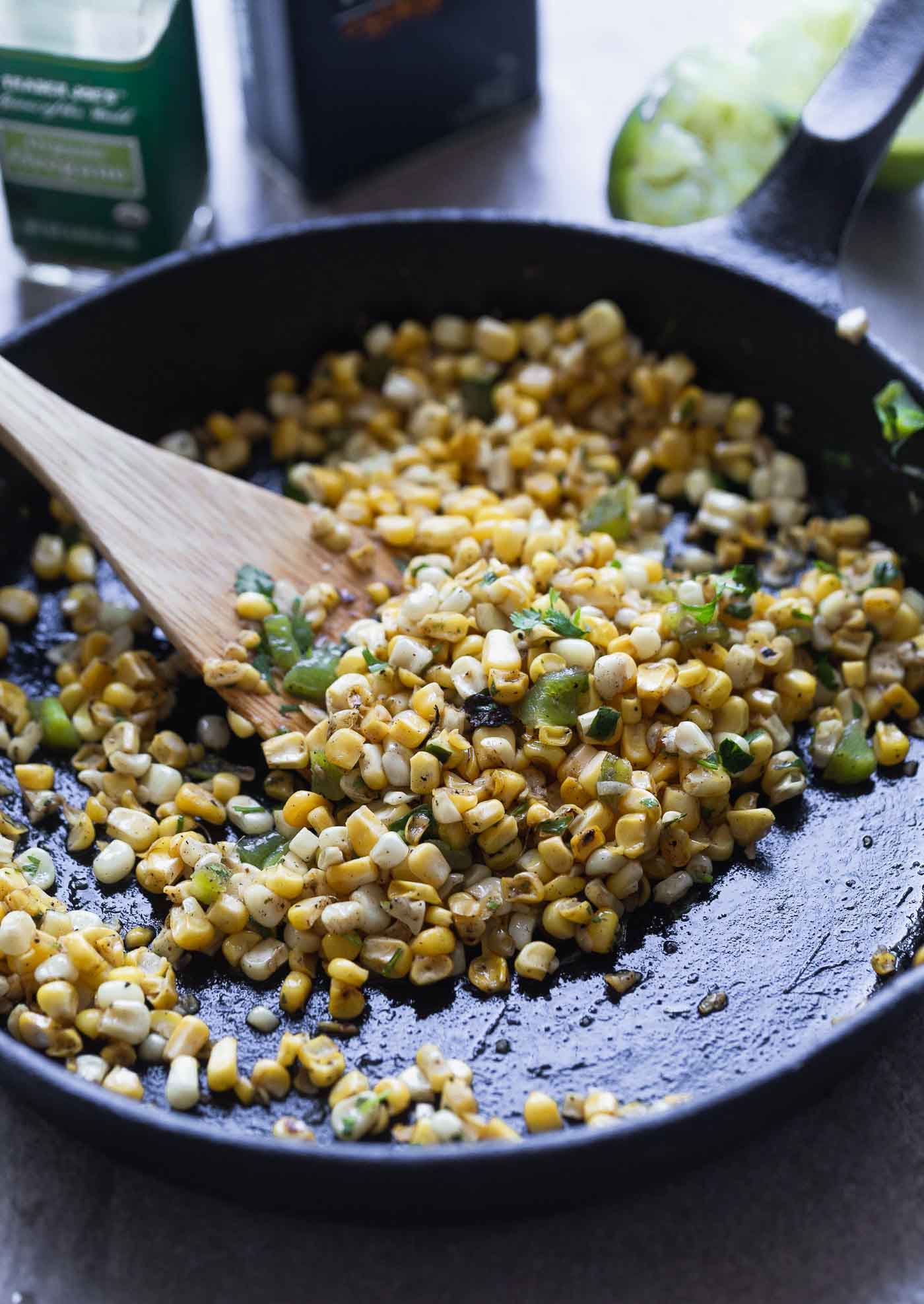 Blackened Salmon with Corn, Bacon, and Jalapeño