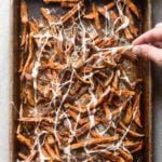 Candied Sweet Potato Fries with Marshmallow Cream