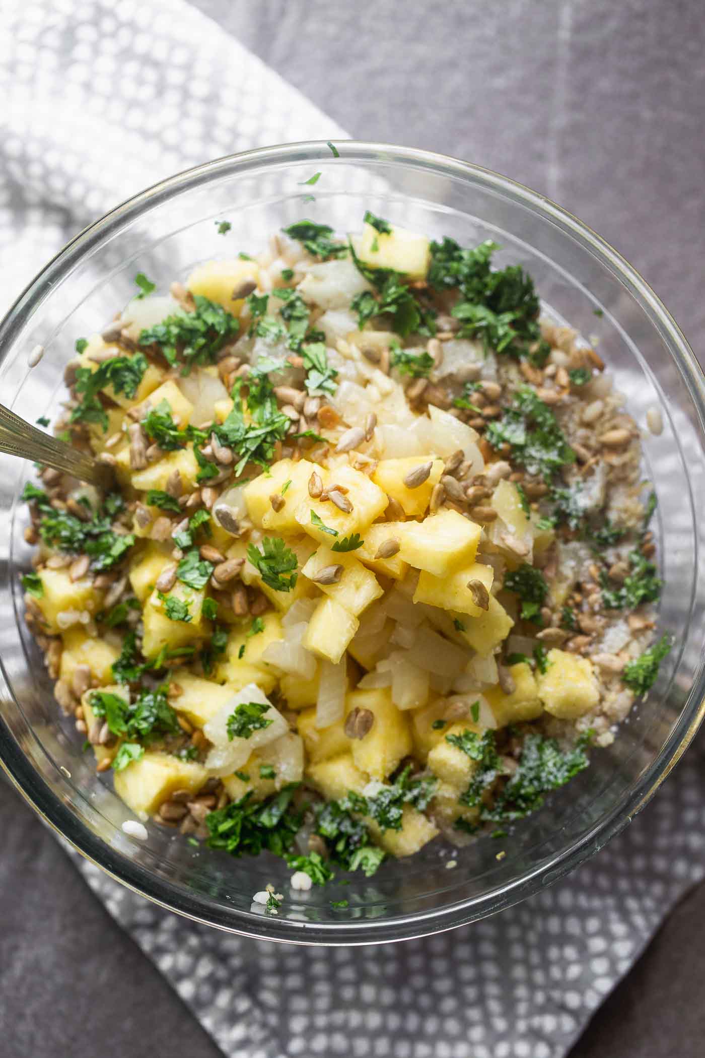 Chipotle Chicken and Pineapple Barley Bowls