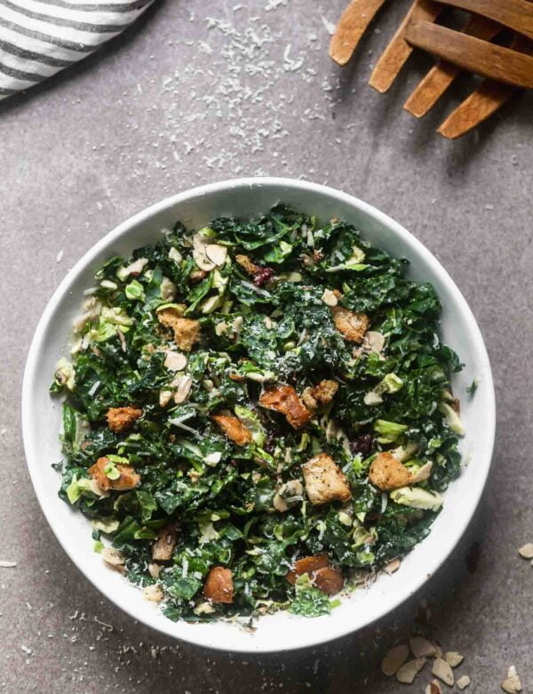 Everyday Kale and Brussels Sprout Salad
