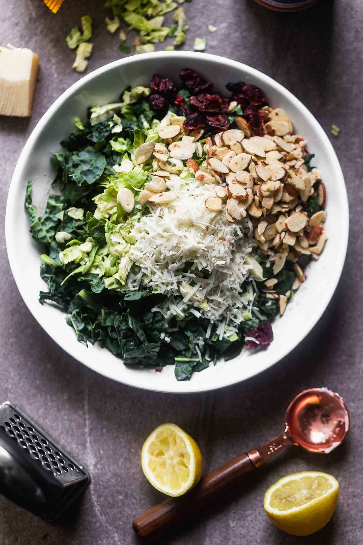 Everyday Kale and Brussels Sprout Salad