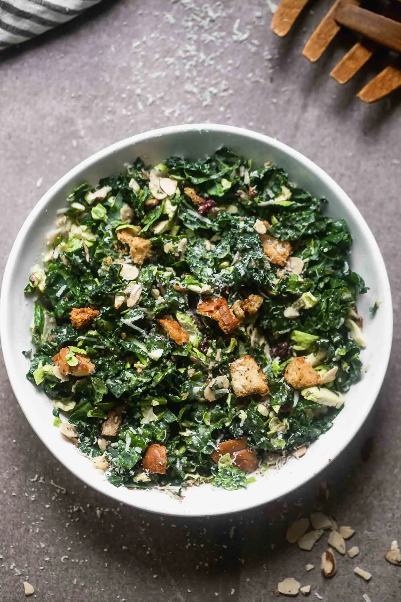 Everyday Kale and Brussels Sprout Salad