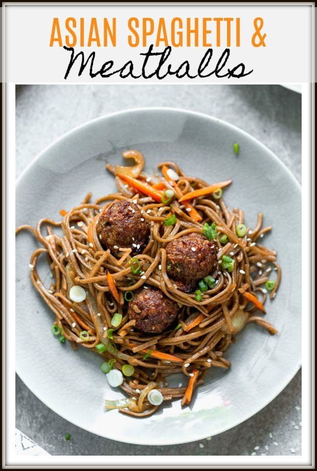 Asian Spaghetti and Meatballs
