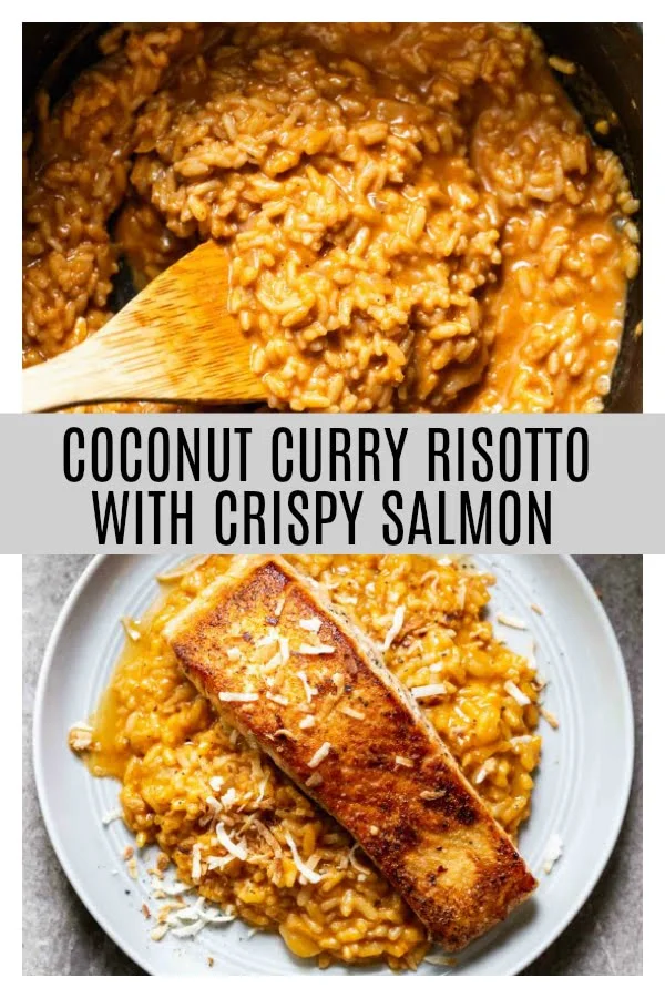 Coconut Curry Risotto with Crispy Salmon