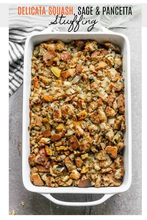 Delicata Squash, Sage and Pancetta Stuffing