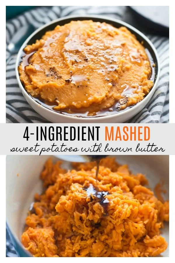 4-Ingredient Mashed Sweet Potatoes with Brown Butter