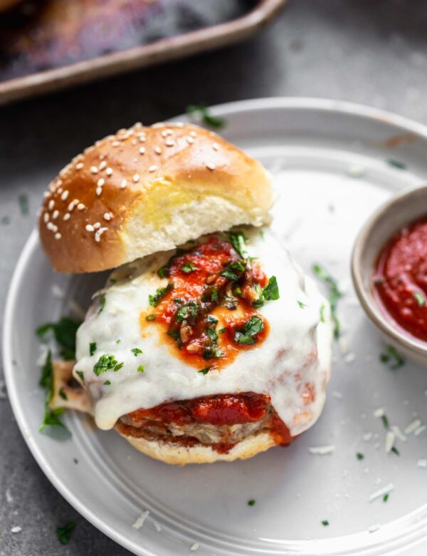 Turkey Meatball Burger Melts are basically a tender, moist, and FLAVORFUL meatball transformed into a burger. The