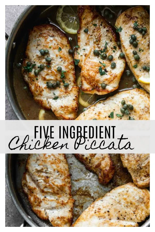 This Five Ingredient Chicken Piccata takes virtually no time to throw together, and packs a TON of flavor. Perfect for busy weeknight!