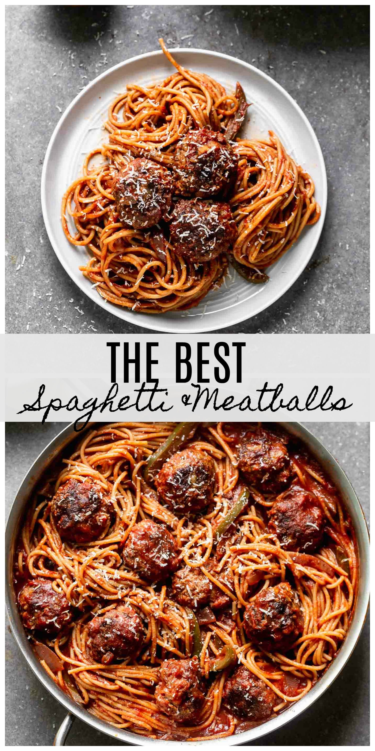These are The BEST Spaghetti and Meatballs you'll ever have! The meatballs are SO tender thanks to a secret ingredient, and the sauce is something you'll want to slather on EVERYTHING.