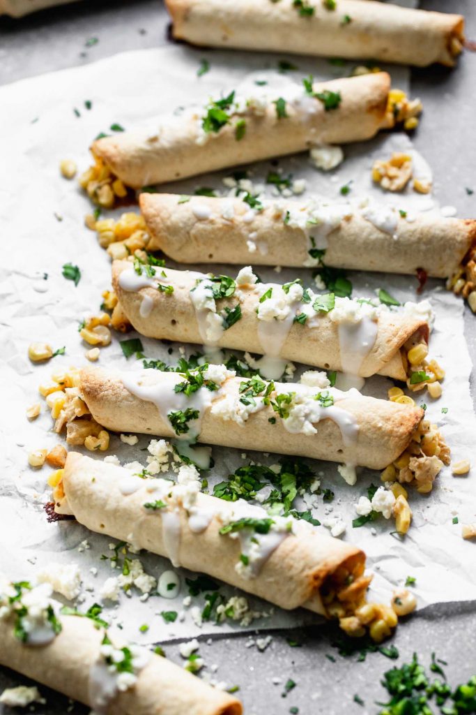 Street Corn Chicken Flautas Recipe Cooking for Keeps