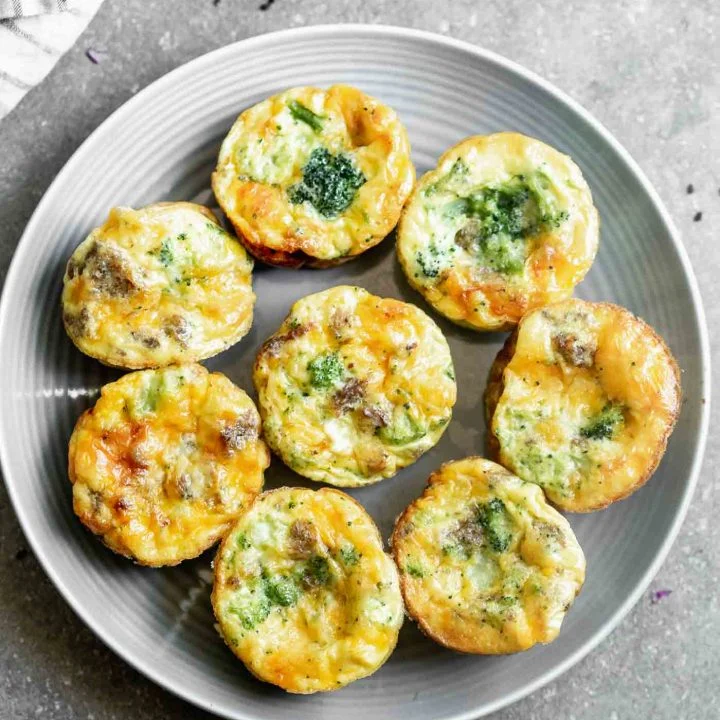 5-Ingredient Sausage and Broccoli Frittata Muffins