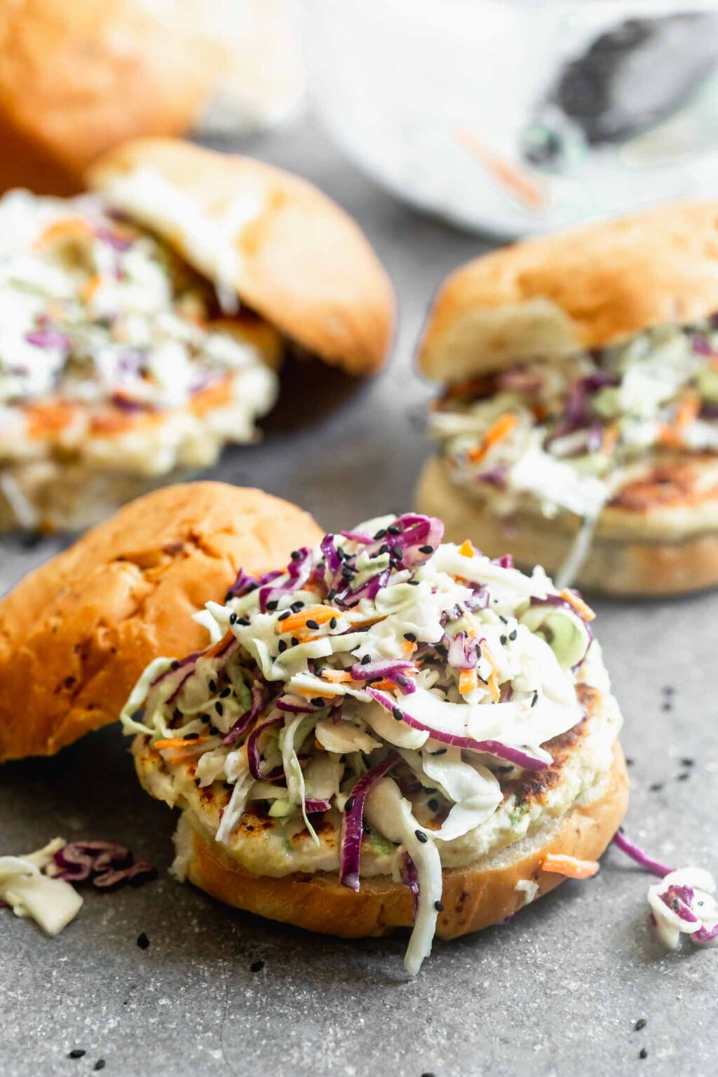Spicy Chicken Burgers with Wasabi Coleslaw Cooking for Keeps