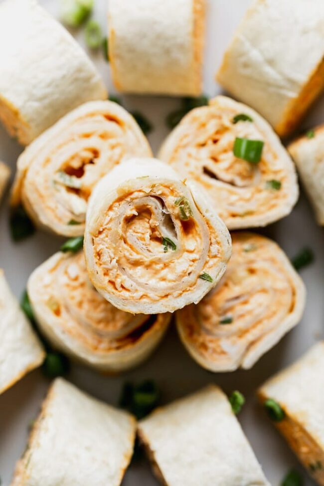 Buffalo Chicken Pinwheels (Five ingredients) Cooking for Keeps