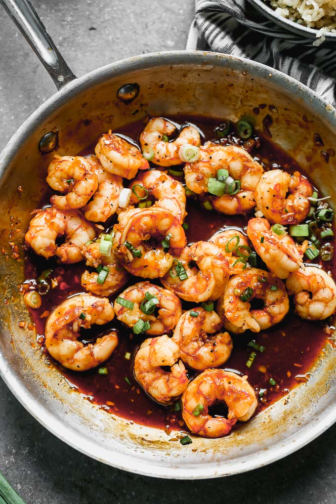 sticky caramel shrimp