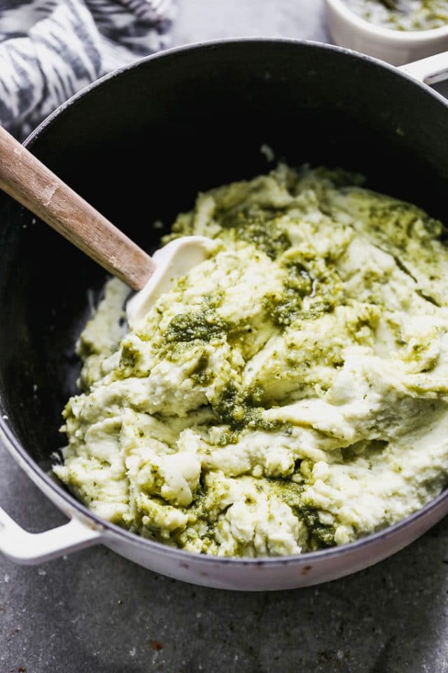 Pesto Mashed Potatoes (3 Ingredients!) Cooking for Keeps