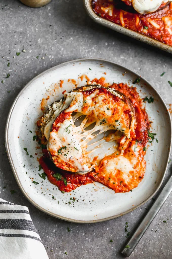 Healthy Baked Eggplant Parmesan