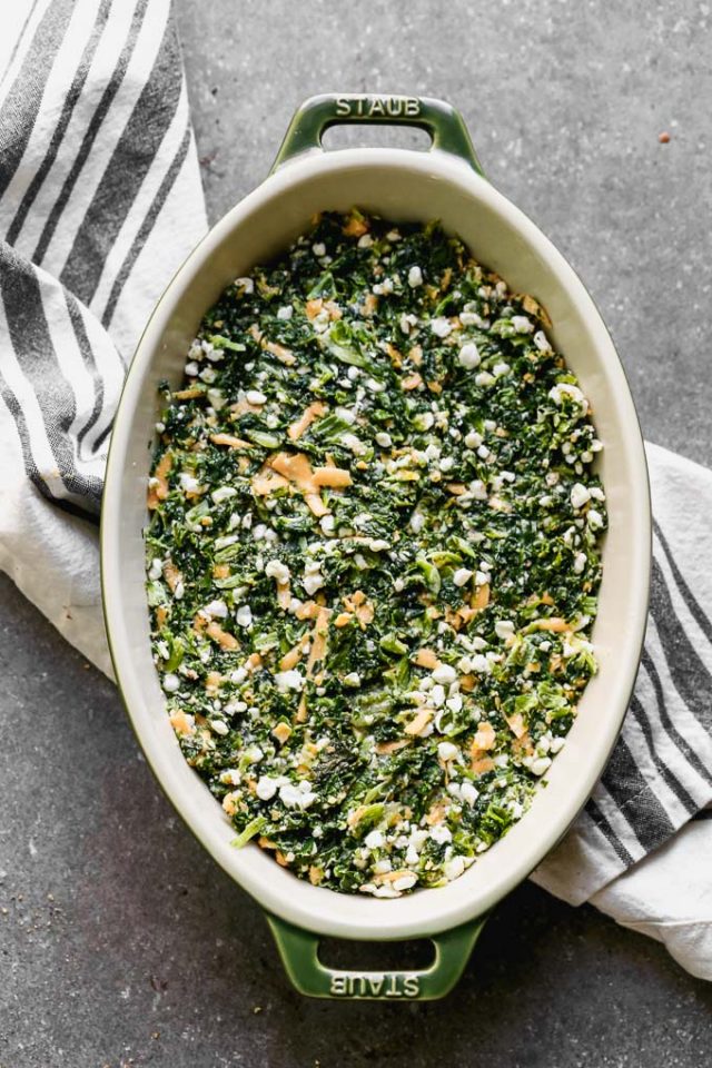 Cheesy Baked Spinach Casserole - Cooking for Keeps