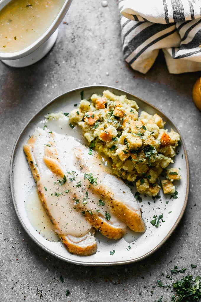 Easy Turkey Gravy with Sherry is a must when it comes to turkey and mashed potatoes! All you need are pan drippings, a little bit of turkey stock, flour, and a touch of dry sherry to whip up the most flavorful, perfect turkey gravy.&nbsp;