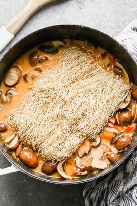 Vegetable Coconut Curry Soup with Rice Noodles Cooking for Keeps