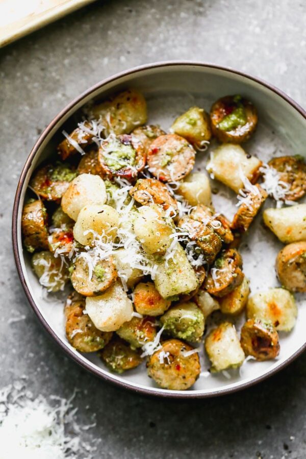 Baked Cauliflower Gnocchi Recipe with Pesto (5 Ingredients!) Cooking