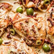 Creamy Chicken with Olives and Sun-Dried Tomatoes
