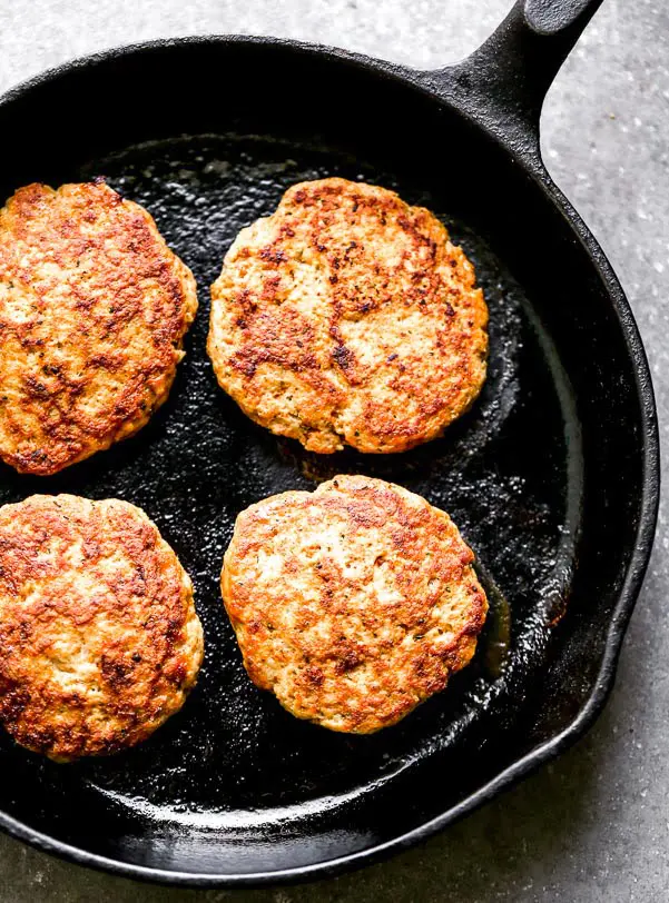 Ground chicken patties with taco seasoning and jalapeño