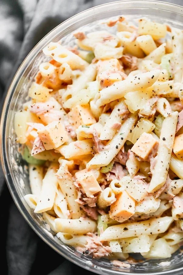 Creamy Tuna Pasta Salad with Pineapple - Cooking for Keeps