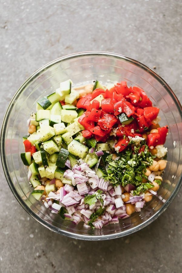 Add everything to a large bowl and toss to combine. 