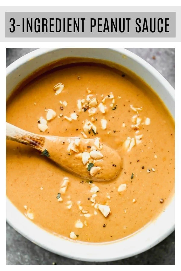 Don't let the simplicity of this 3-Ingredient Peanut Sauce fool you, because it will knock your socks off! This has all of the peanut-forward flavor we love about a classic peanut sauce without all of the ingredients. Throw is on salads, toss it with chicken and veggies for lettuce wraps, serve with chinese noodles, or simply use as a dip with crudités.&nbsp;