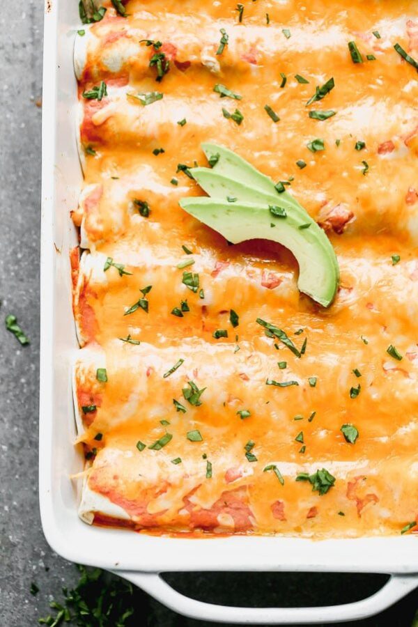 Easy 5Ingredient Chicken Enchiladas Cooking for Keeps