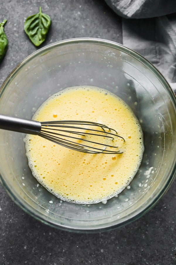 Whisk eggs and cornstarch together. 