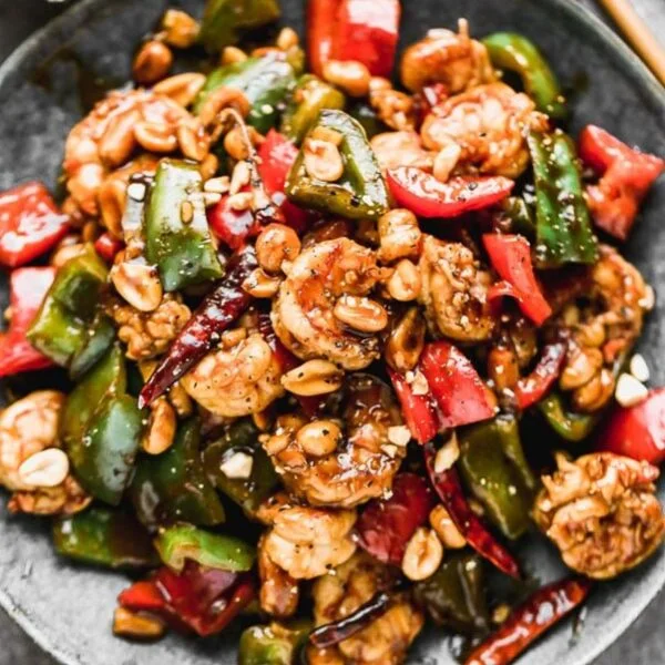 If you're looking for a quick, easy, and SPICY replacement for your favorite takeout, look to our Kung Pao Shrimp. We stir-fry bell peppers, dried chiles, peanuts, and shrimp with a sweet and fiery chili-infused brown sauce that will leave your taste buds singing. Less than 30 minutes from start to finish.