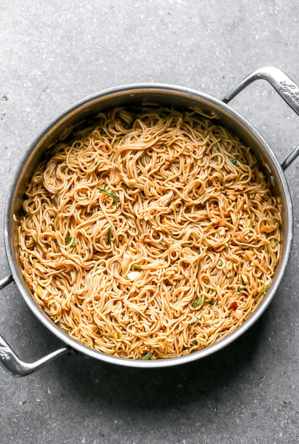 Simple Chili Garlic Noodles. The fastest dinner on the planet! 