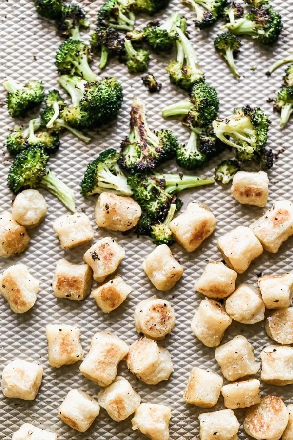Roast Broccoli and Cauliflower Gnocchi 
