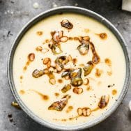 Creamy Leek and Potato Soup with Brown Butter
