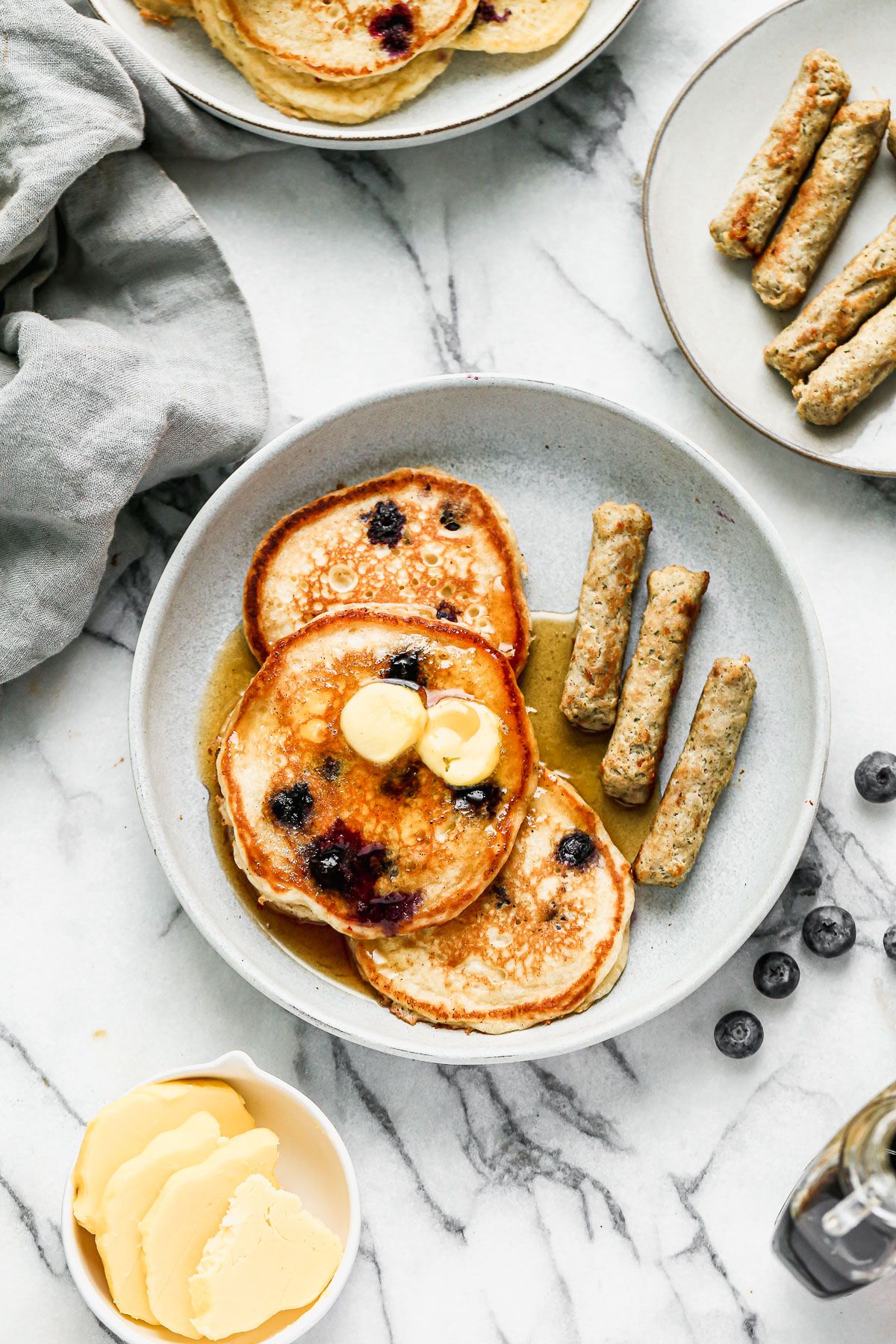 Crispy on the outside, fluffy on the inside and full of tanginess is means these are the best Blueberry Buttermilk Pancakes on the planet! 