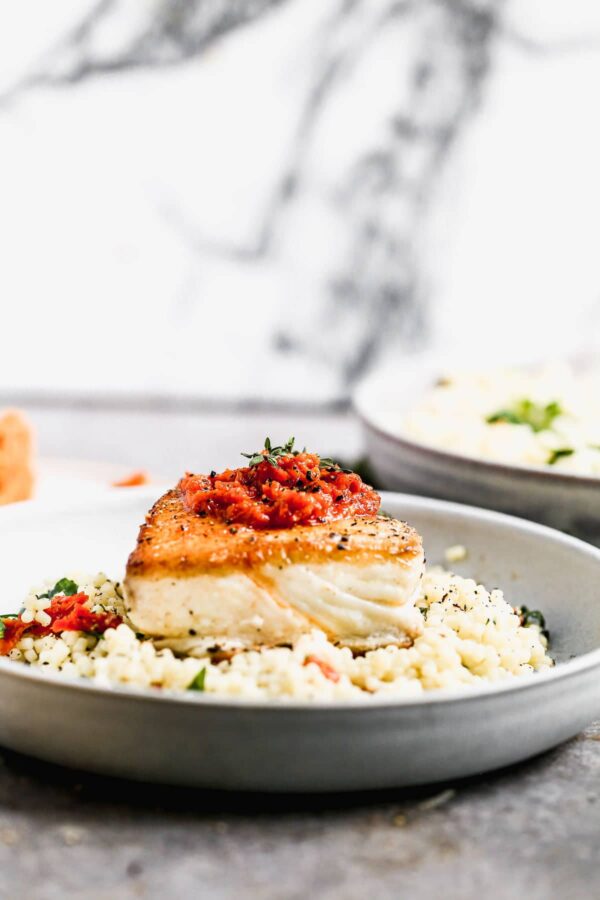 PanSeared Halibut with SunDried Tomato Butter Cooking for Keeps