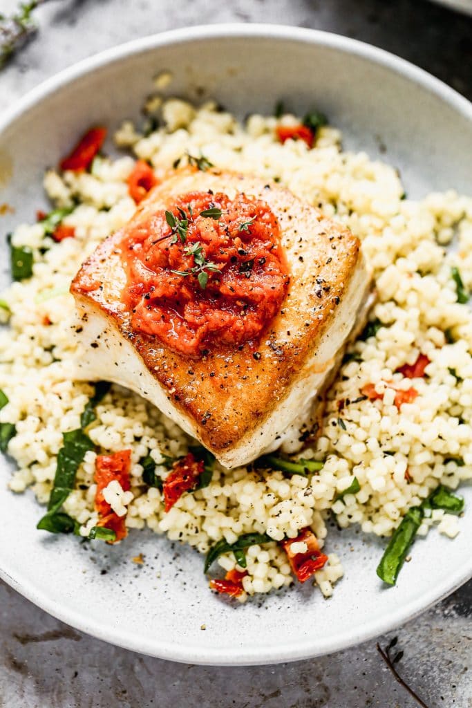 PanSeared Halibut with SunDried Tomato Butter Cooking for Keeps