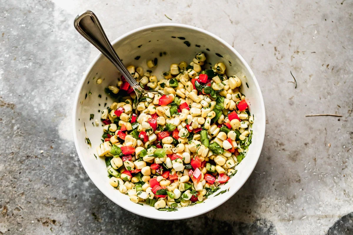 Easy fresh corn salsa