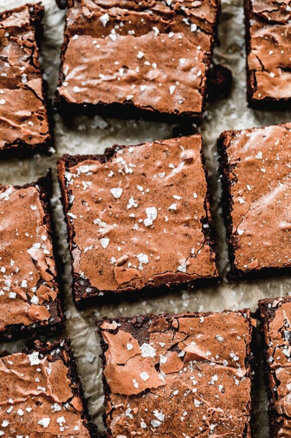 Salted Double Chocolate Brownies - Cooking for Keeps