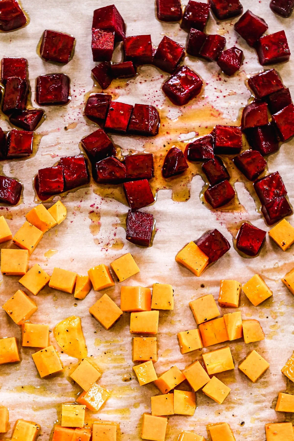 Roasted beet and butternut squash