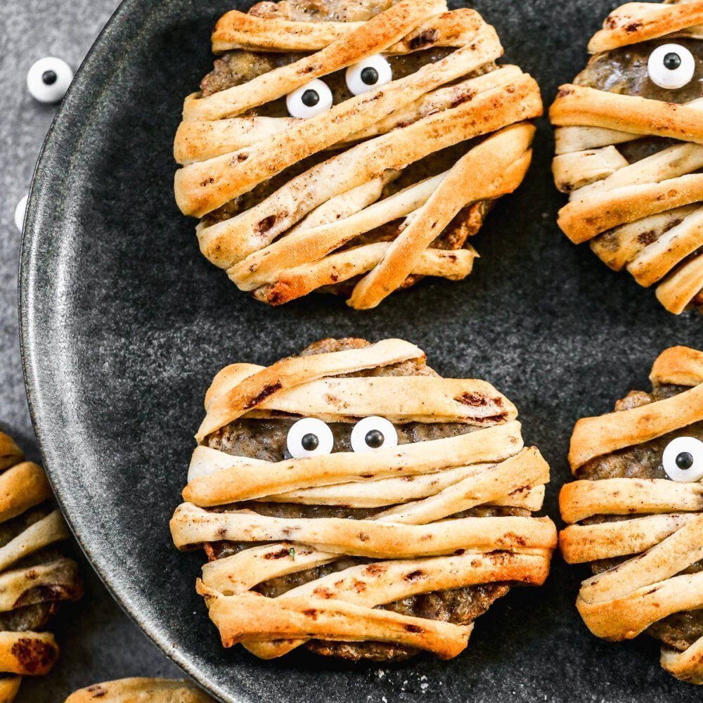 Cinnamon Roll Sausage Mummies - Cooking for Keeps