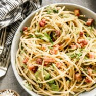 Pancetta Pasta with Brussels sprouts