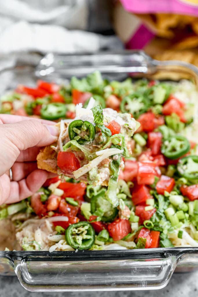 While at first glimpse our Seven Layer Dip looks like a version you'll find loitering in the prepared foods section, each component of this classic is packed with flavor beyond what you kind find anywhere else.