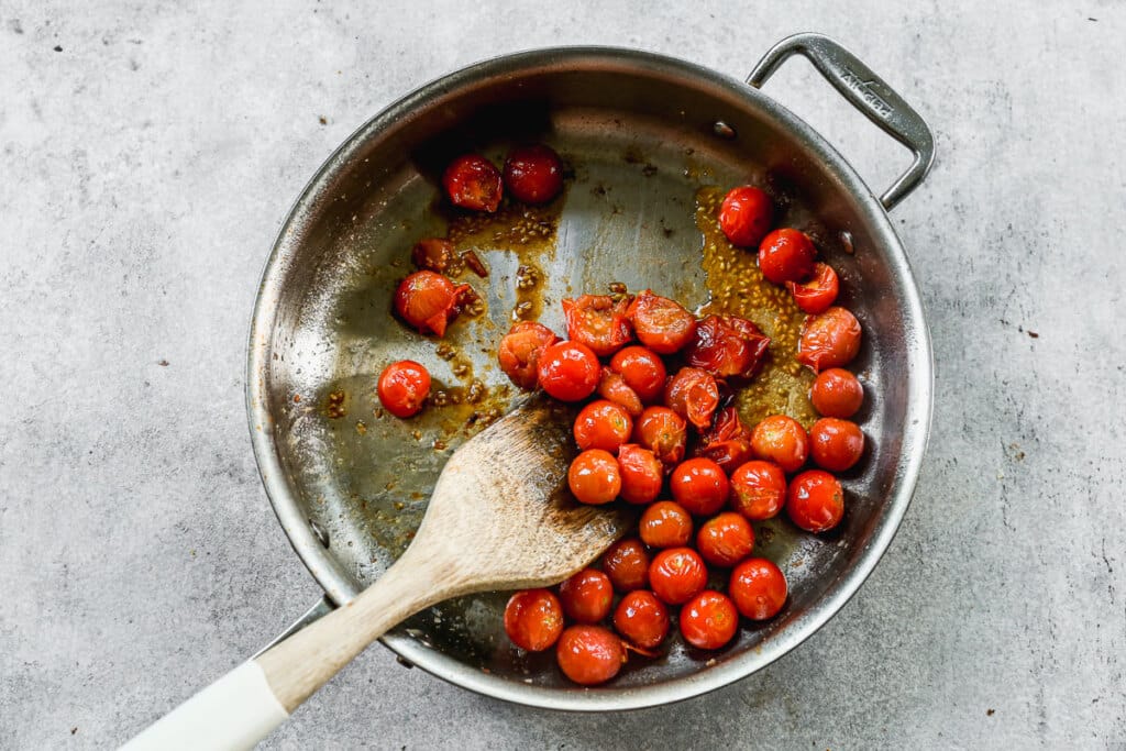 Burst cherry tomatoes